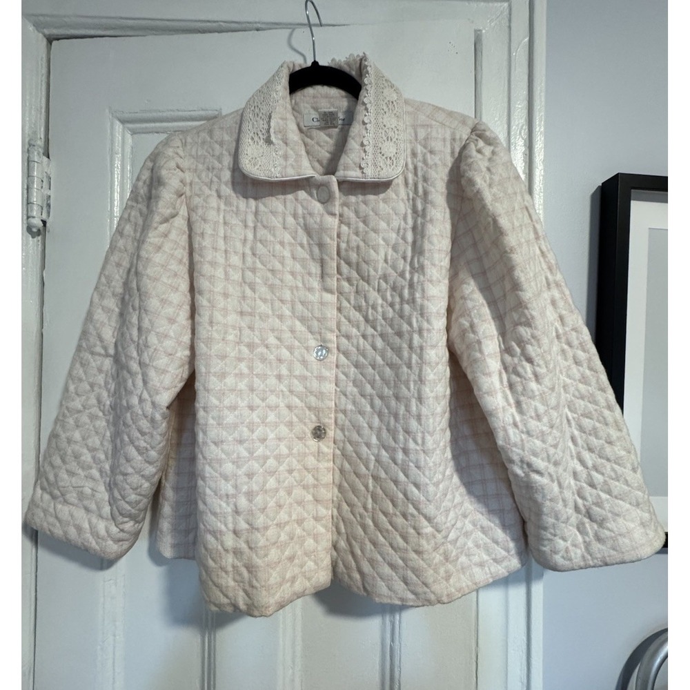 Christian Dior Vintage Women's Blazer Jacket Size Medium Pink/ White